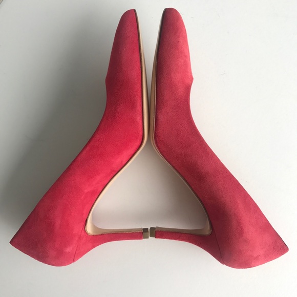 NWOT Barneys New York Milly Red Suede Pumps 👠 - Picture 5 of 8